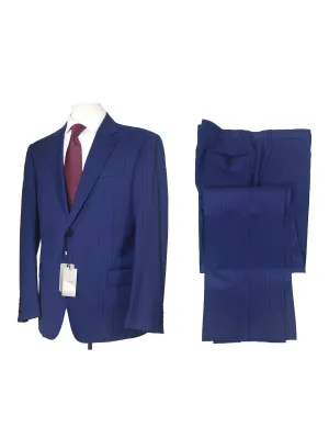 Armani Collezioni G-Line 42L Blue Pinstripe 100% Wool Slim Fit 2 Piece Suit