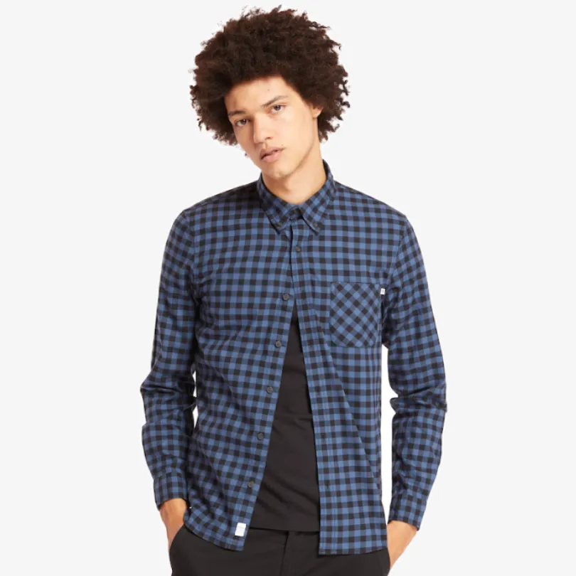Back River Brushed Cotton Check Shirt For Men
