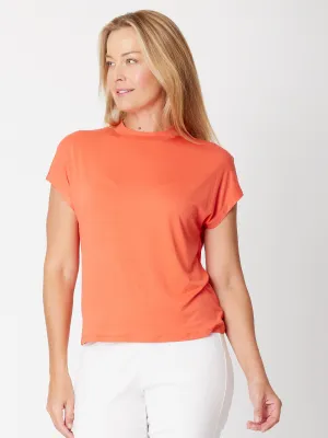 Cap Under Jacket Top  -  Rust - 25892