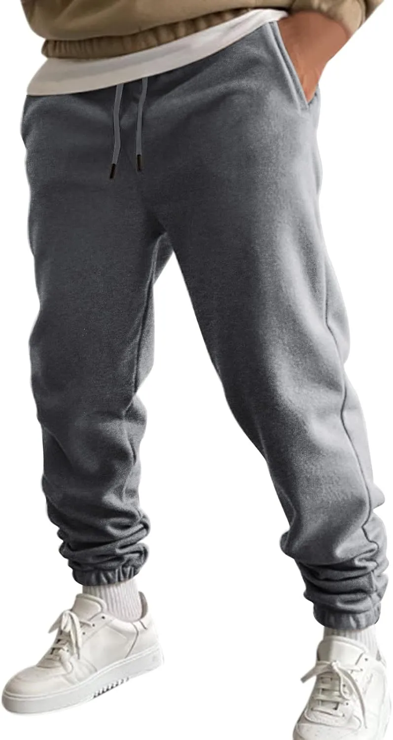 Cargo Pants for Men Relaxed Fit Army Cargo Pants Sports Mens Premium Slim Fleece Pants Zipper Pockets Athletic Jogger