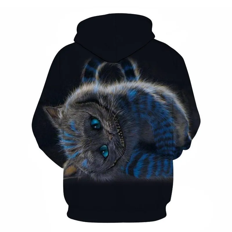 Cartoon kawaii hoodies 3D Printed Cat oversize Mens women's Sweatshirt Pullover Long Sleeve Hooded Sweatshirts Tops