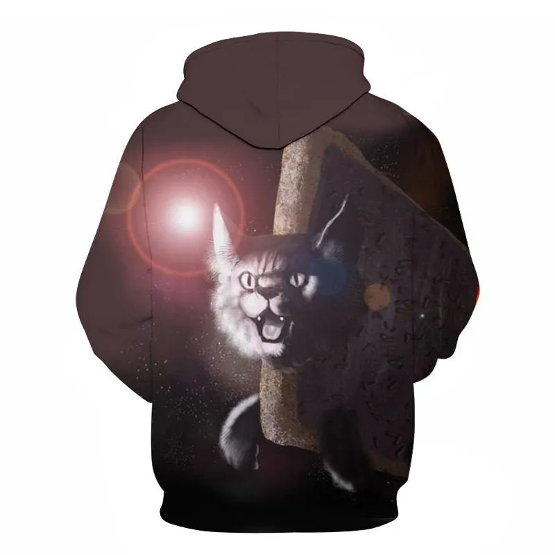 Cartoon kawaii hoodies 3D Printed Cat oversize Mens women's Sweatshirt Pullover Long Sleeve Hooded Sweatshirts Tops