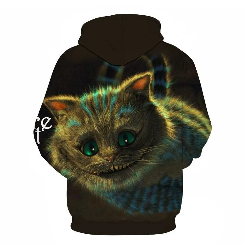 Cartoon kawaii hoodies 3D Printed Cat oversize Mens women's Sweatshirt Pullover Long Sleeve Hooded Sweatshirts Tops