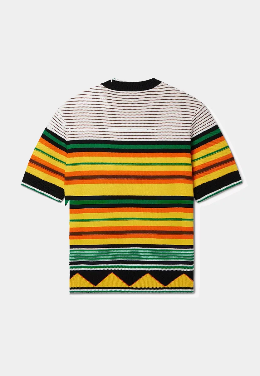 Casablanca Knitted Wool Striped Tee