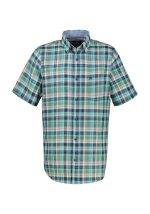 Classic Casual Vichy Dobby Shirt - Green