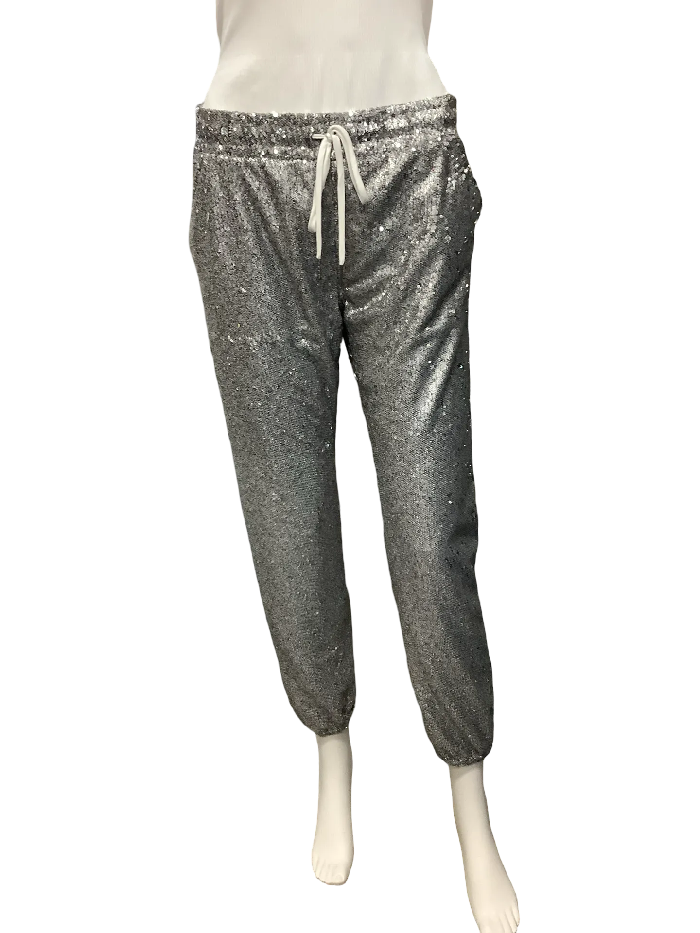 David Lerner Pant Sequin Lounge Jogger Size: M