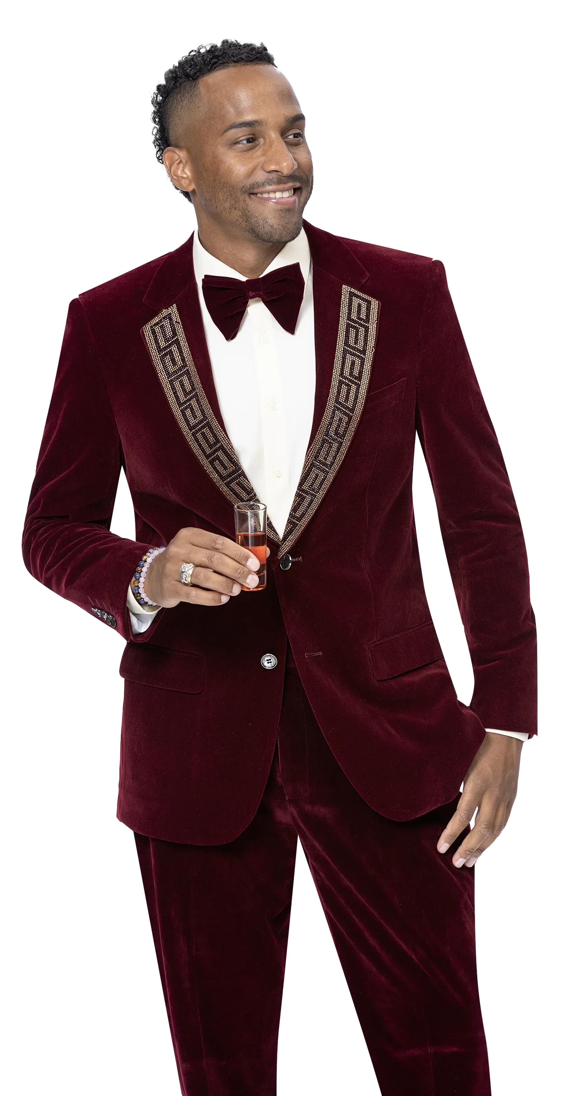 EJ Samuel Suit JP110 - Burgundy
