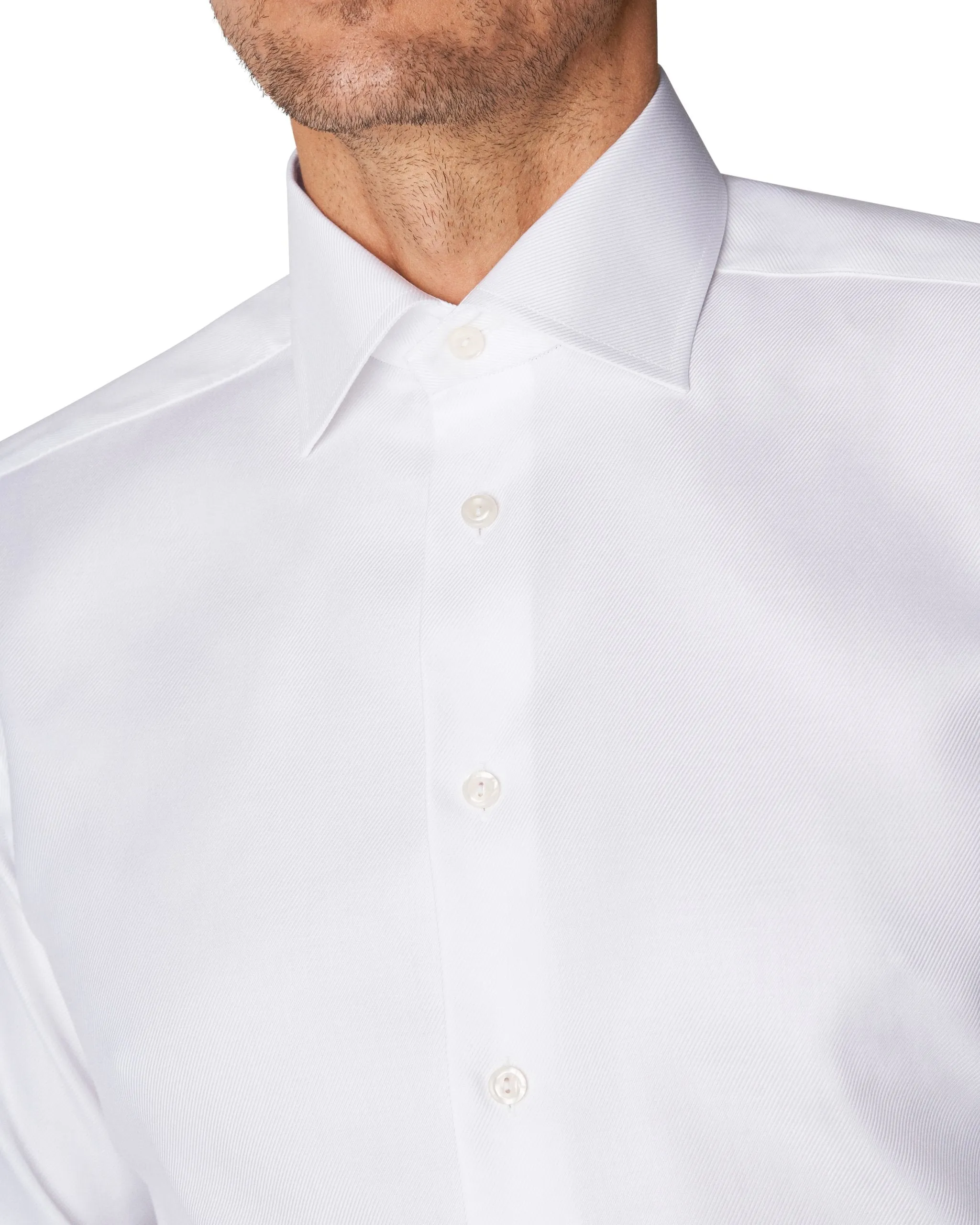 ETON - SLIM FIT TEXTURED TWILL DRESS SHIRT