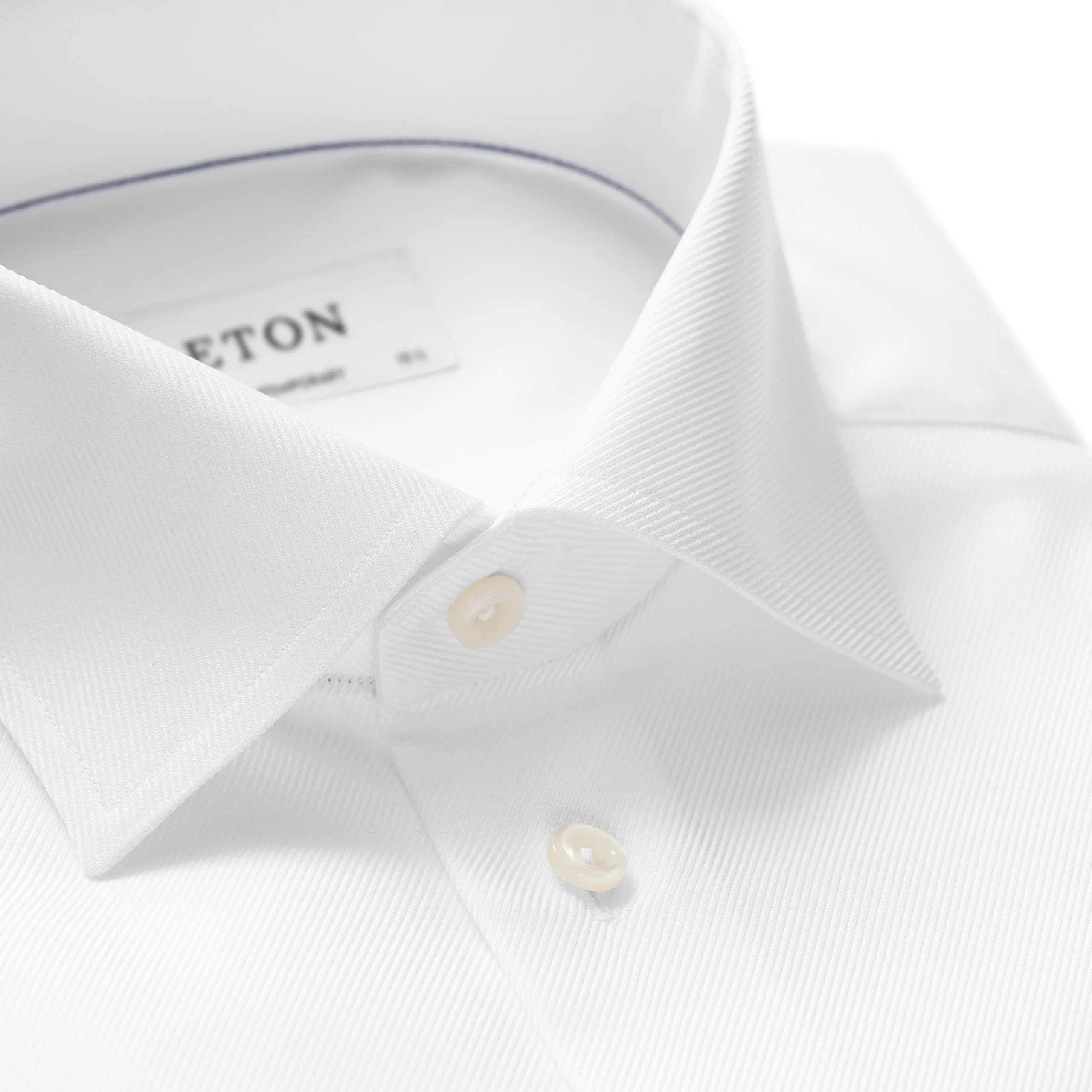 ETON - SLIM FIT TEXTURED TWILL DRESS SHIRT