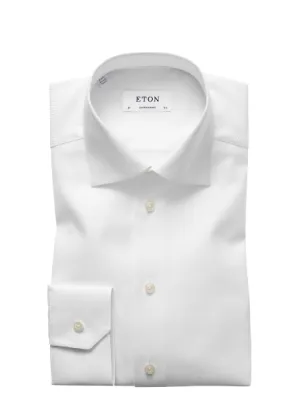ETON - SLIM FIT TEXTURED TWILL DRESS SHIRT