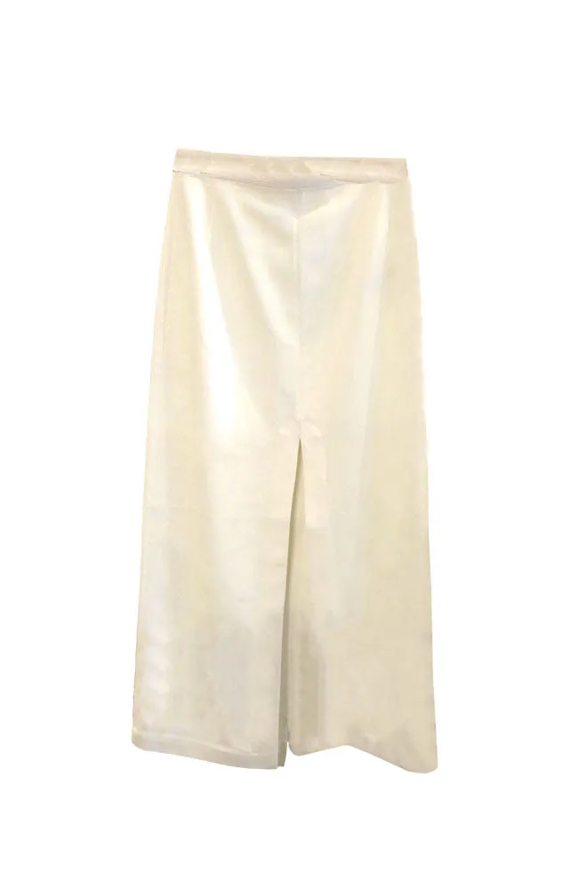 Front Slit Denim Pencil Skirt