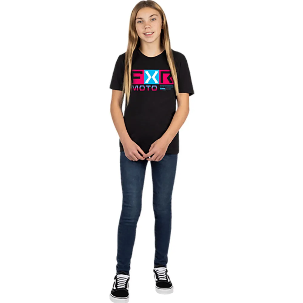FXR Moto Premium T-Shirt Black/Ice