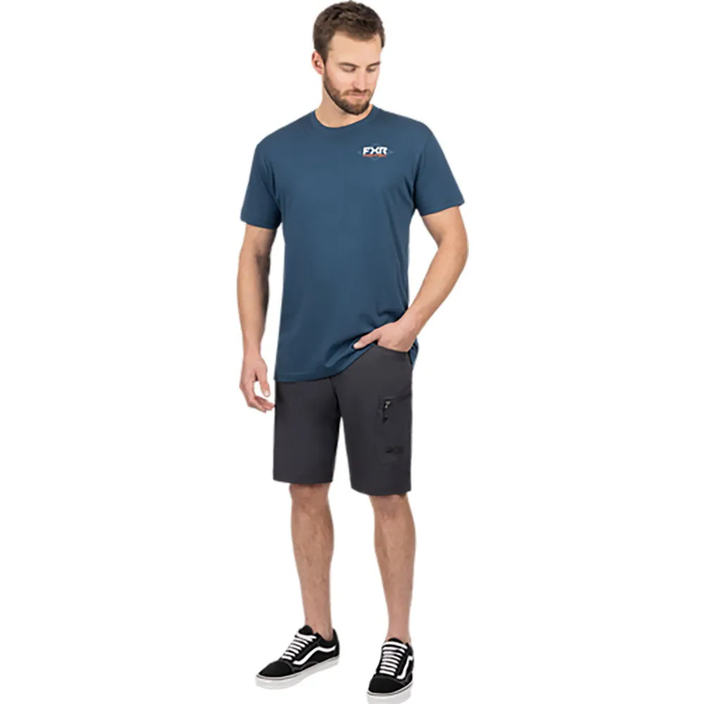 FXR Trophy Premium T-Shirt Dark Steel/Orange Blue