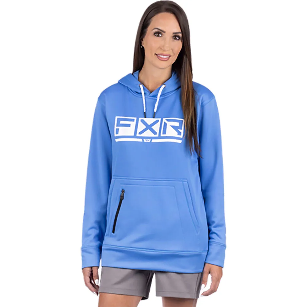 FXR Unisex Podium Tech PO Hoodie Tranquil Blue/White