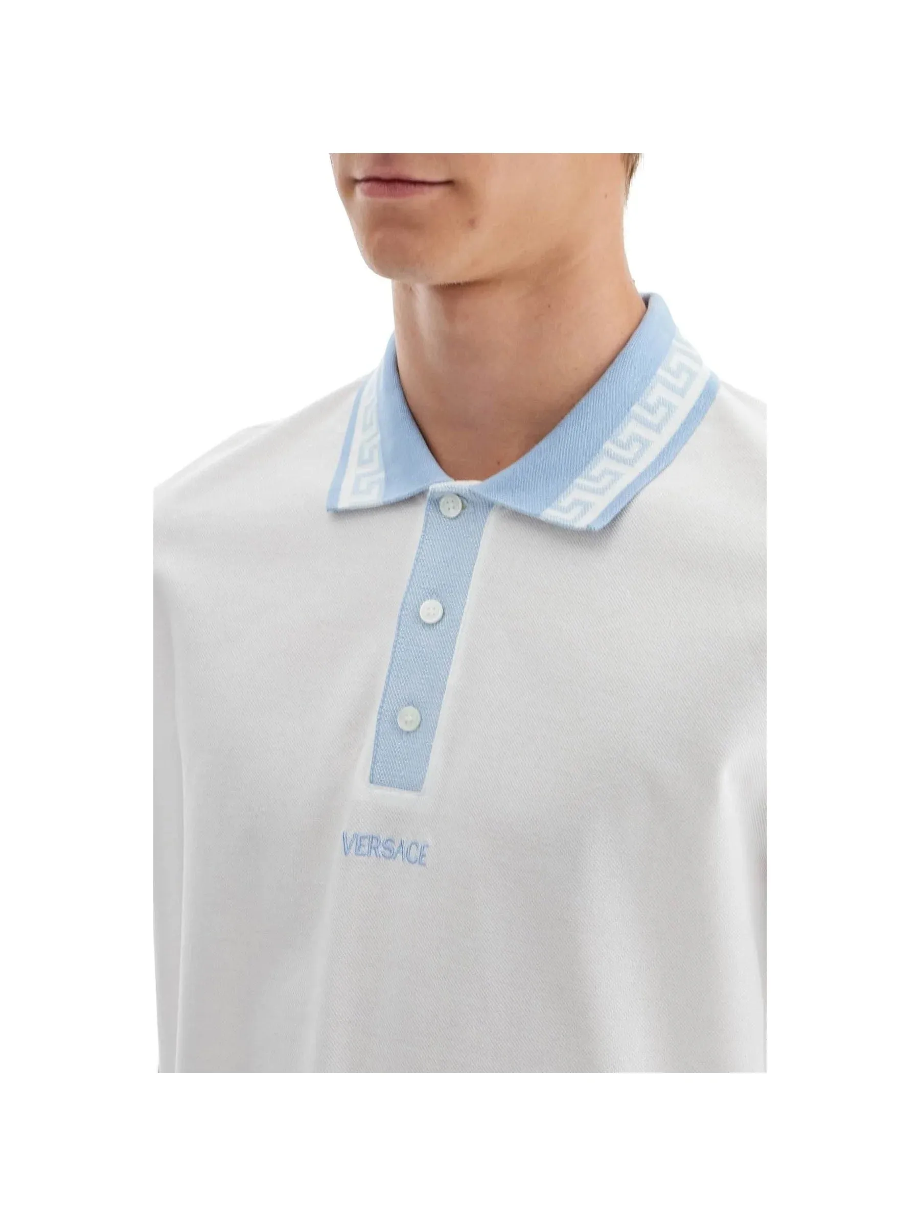 Greek Motif Piqué Polo