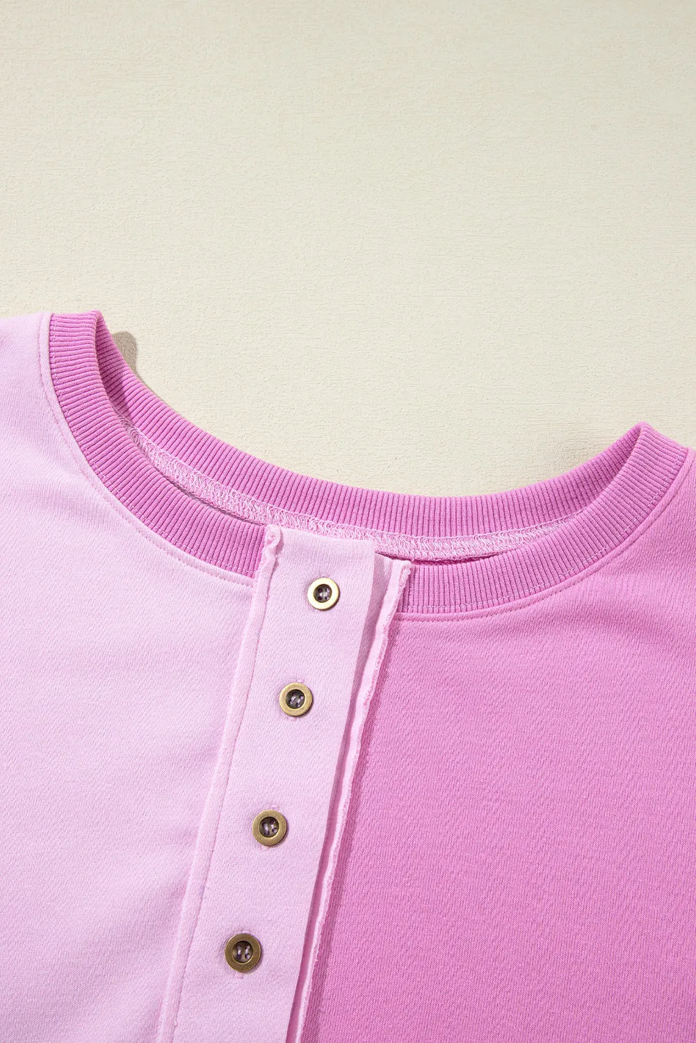 Henley High Low Oversize Sweatshirt