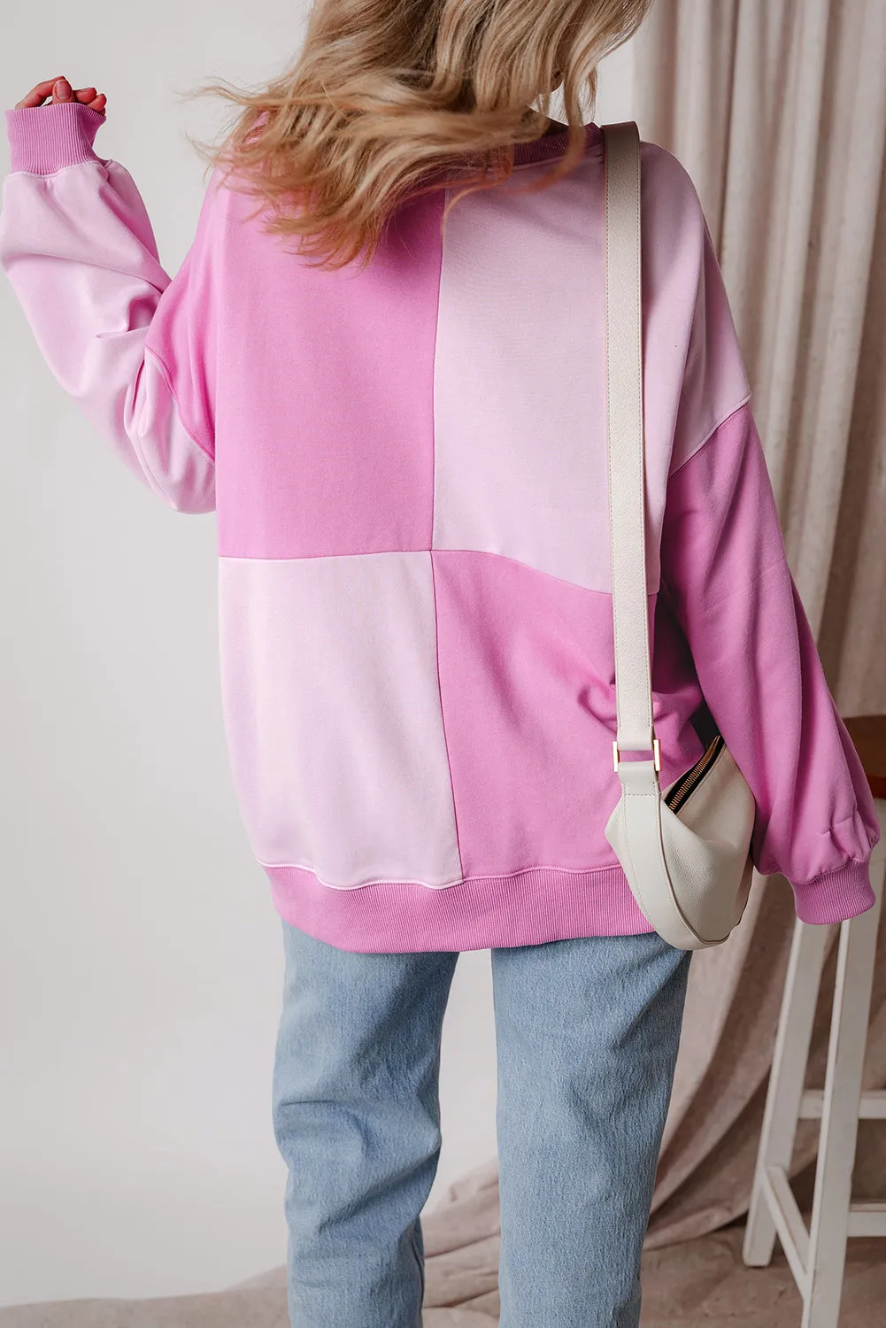 Henley High Low Oversize Sweatshirt