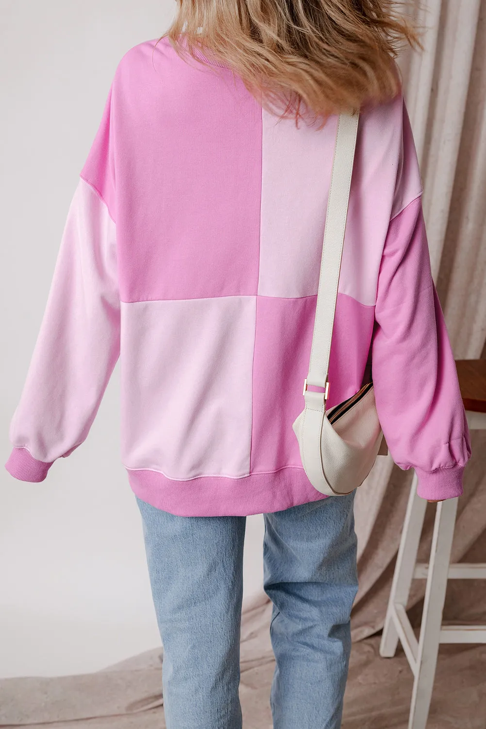 Henley High Low Oversize Sweatshirt
