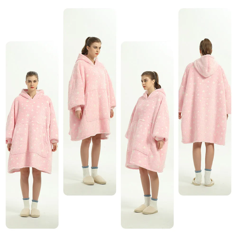 Hoodies Blankets Casual Homewear plus Size Robe Winter