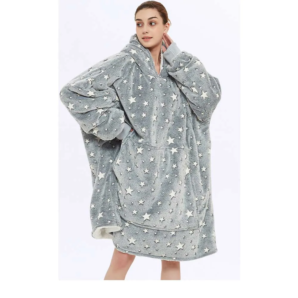 Hoodies Blankets Casual Homewear plus Size Robe Winter