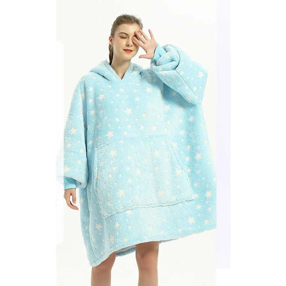 Hoodies Blankets Casual Homewear plus Size Robe Winter