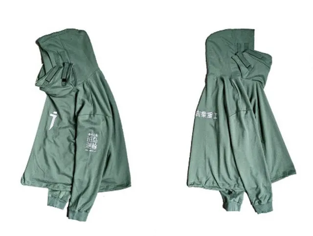 Japanese Streetwear Men Harajuku Pullovers Hip Hop Hoodies Techwear