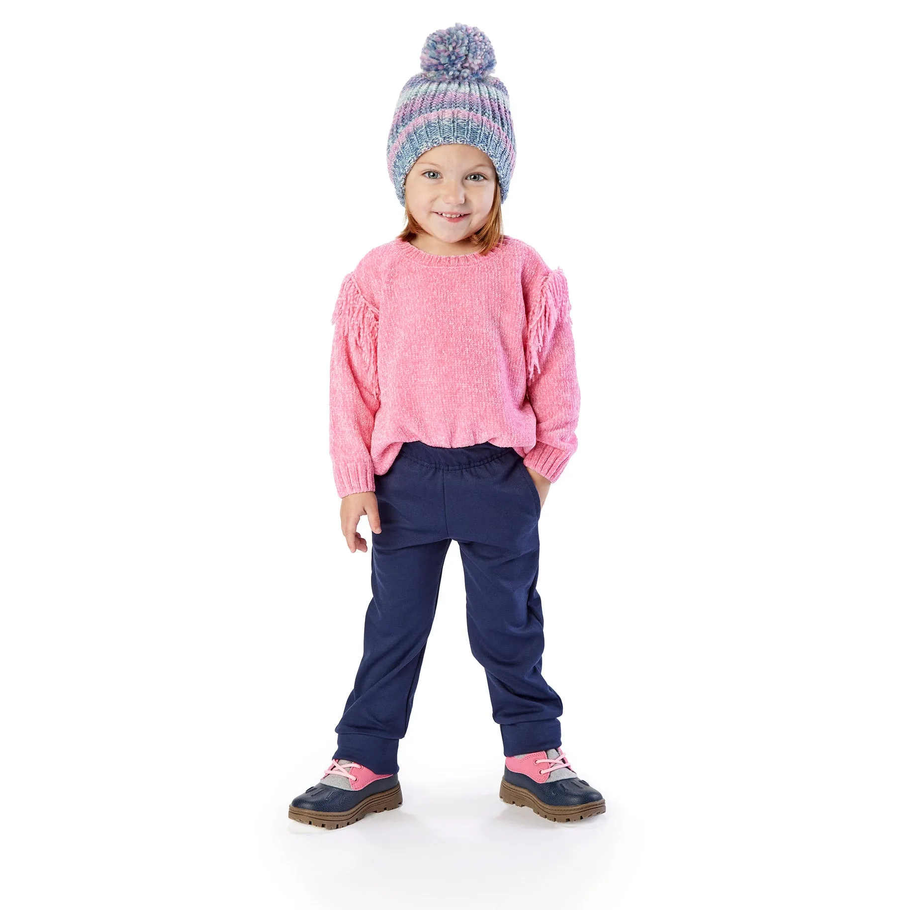 Kids Slim-Fit Stretchy Knit Jogger Pants with Elastic Waist