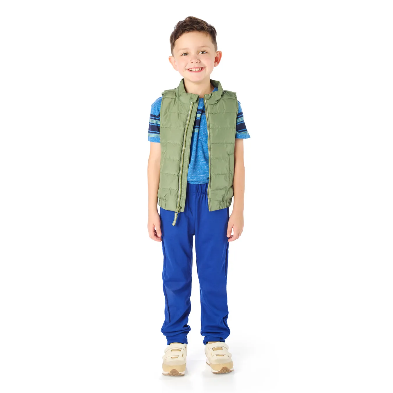 Kids Slim-Fit Stretchy Knit Jogger Pants with Elastic Waist