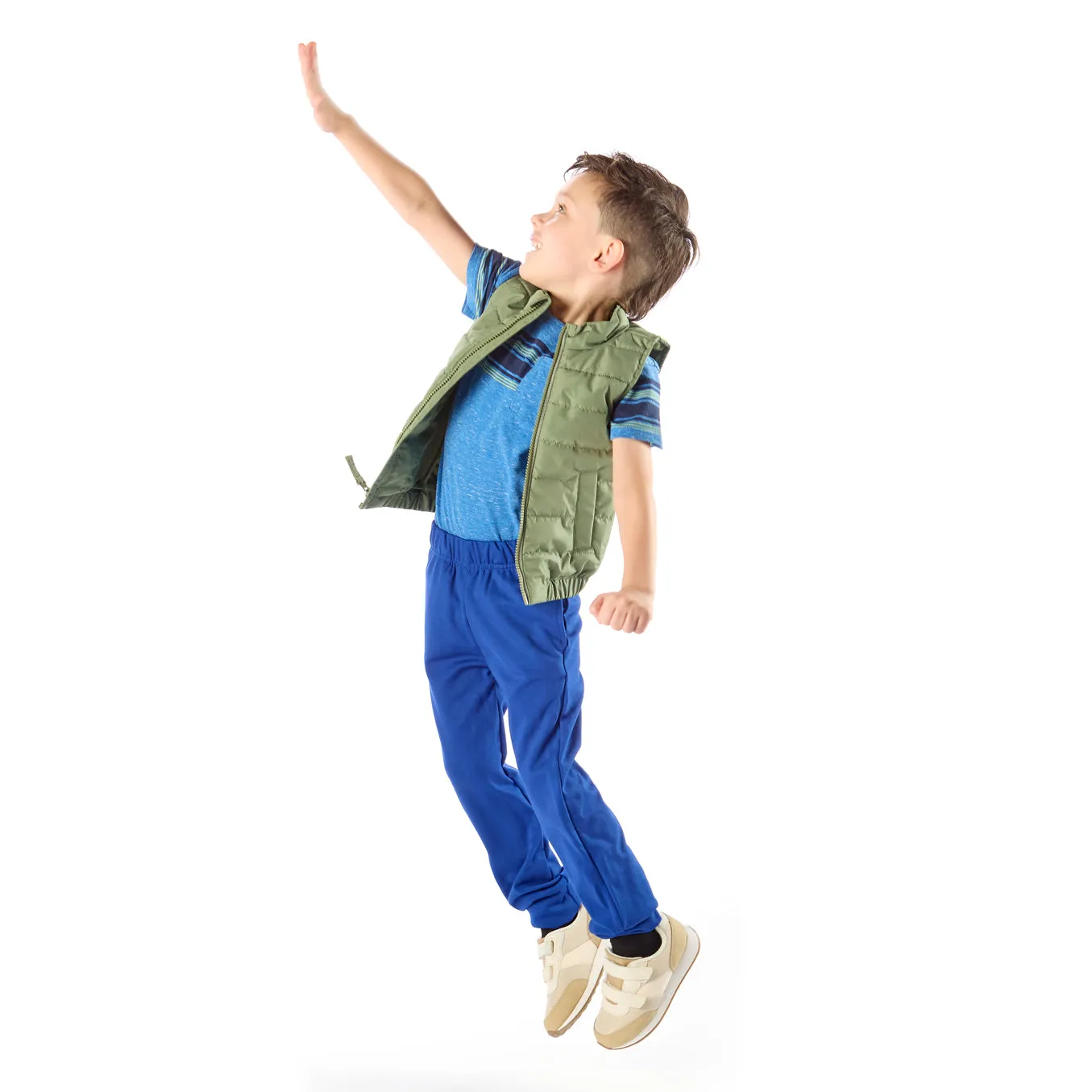 Kids Slim-Fit Stretchy Knit Jogger Pants with Elastic Waist
