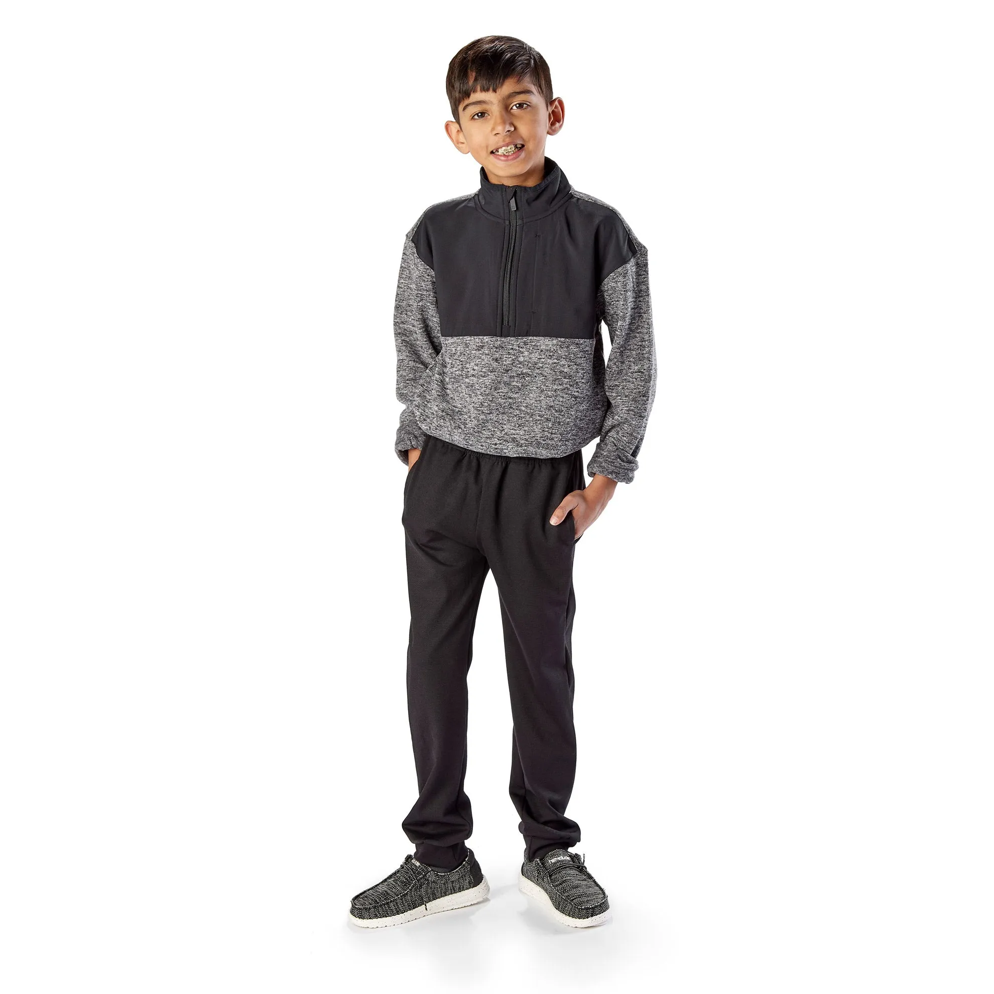 Kids Slim-Fit Stretchy Knit Jogger Pants with Elastic Waist