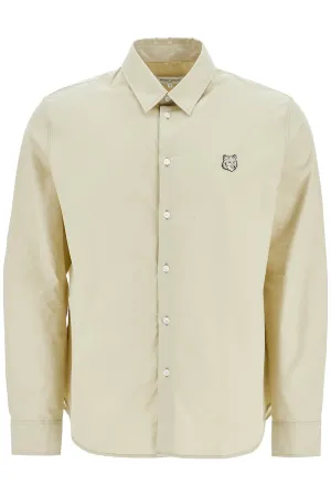 light green cotton shirt with fox embroidery MM00403WC5030 ASH TREE