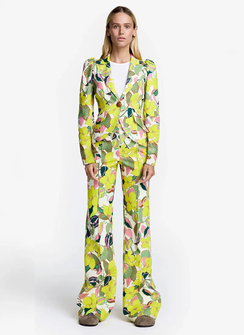 Long Sleeve Pouf One Button Blazer