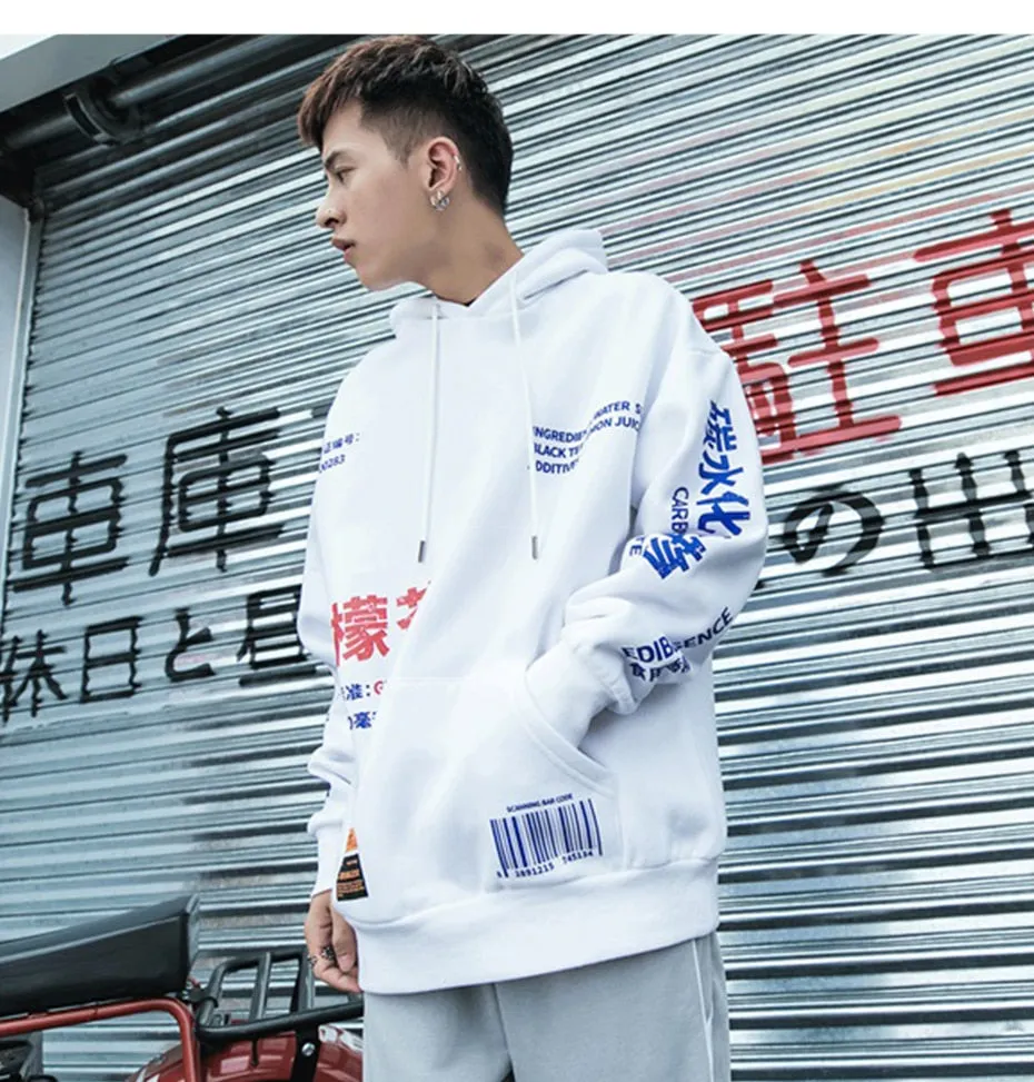 Men Hoodies Pullover fashion Streetwear LemonTea Print Deisgn Sweatshirt Hip Hop Autumn Winter Fleece Hoodie