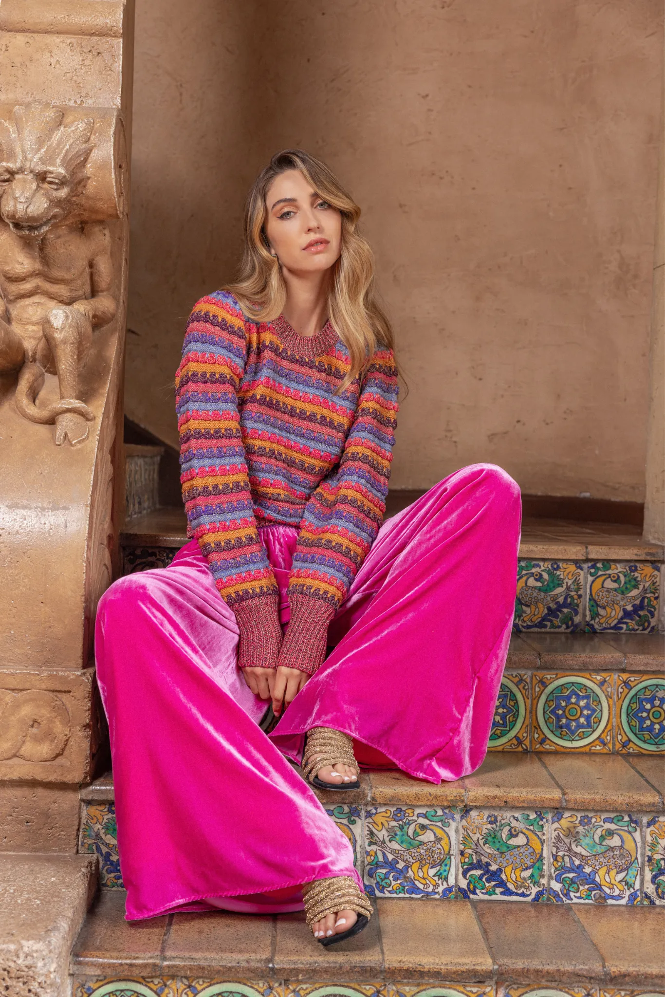 METALLIC ADELLE SWEATER