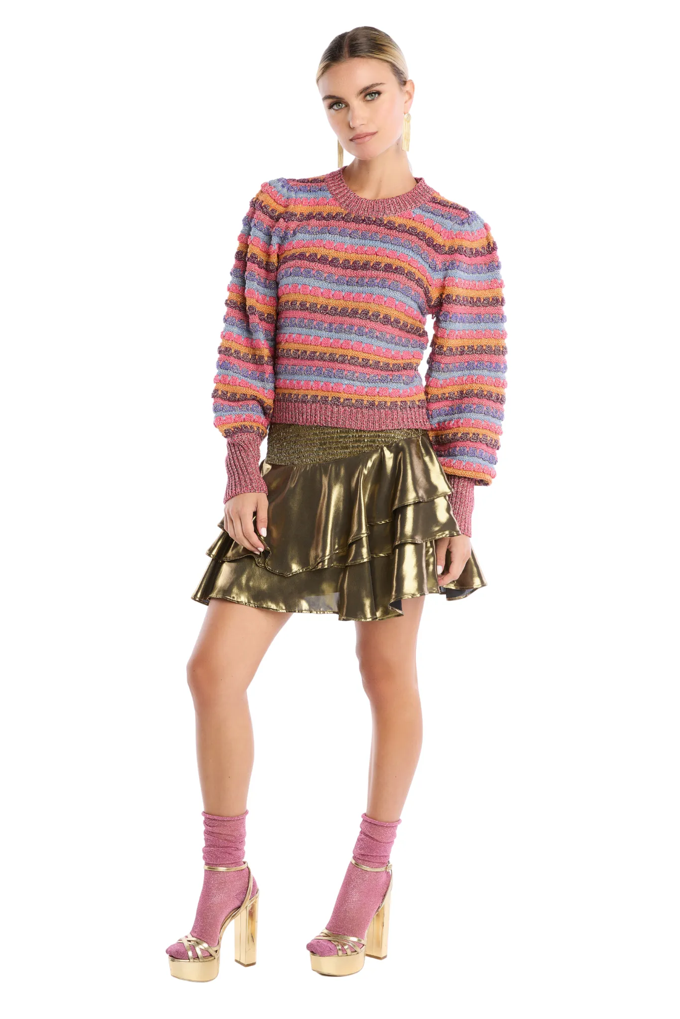 METALLIC ADELLE SWEATER