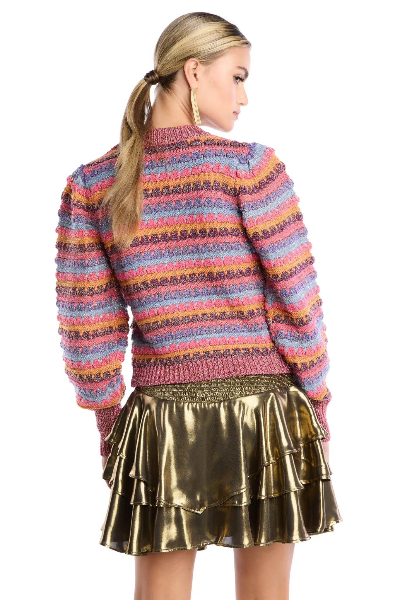 METALLIC ADELLE SWEATER