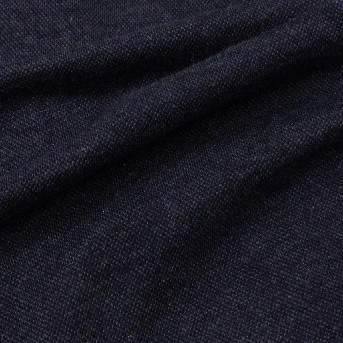 Navy Cotton & Cashmere Jersey Long Sleeve Shirt