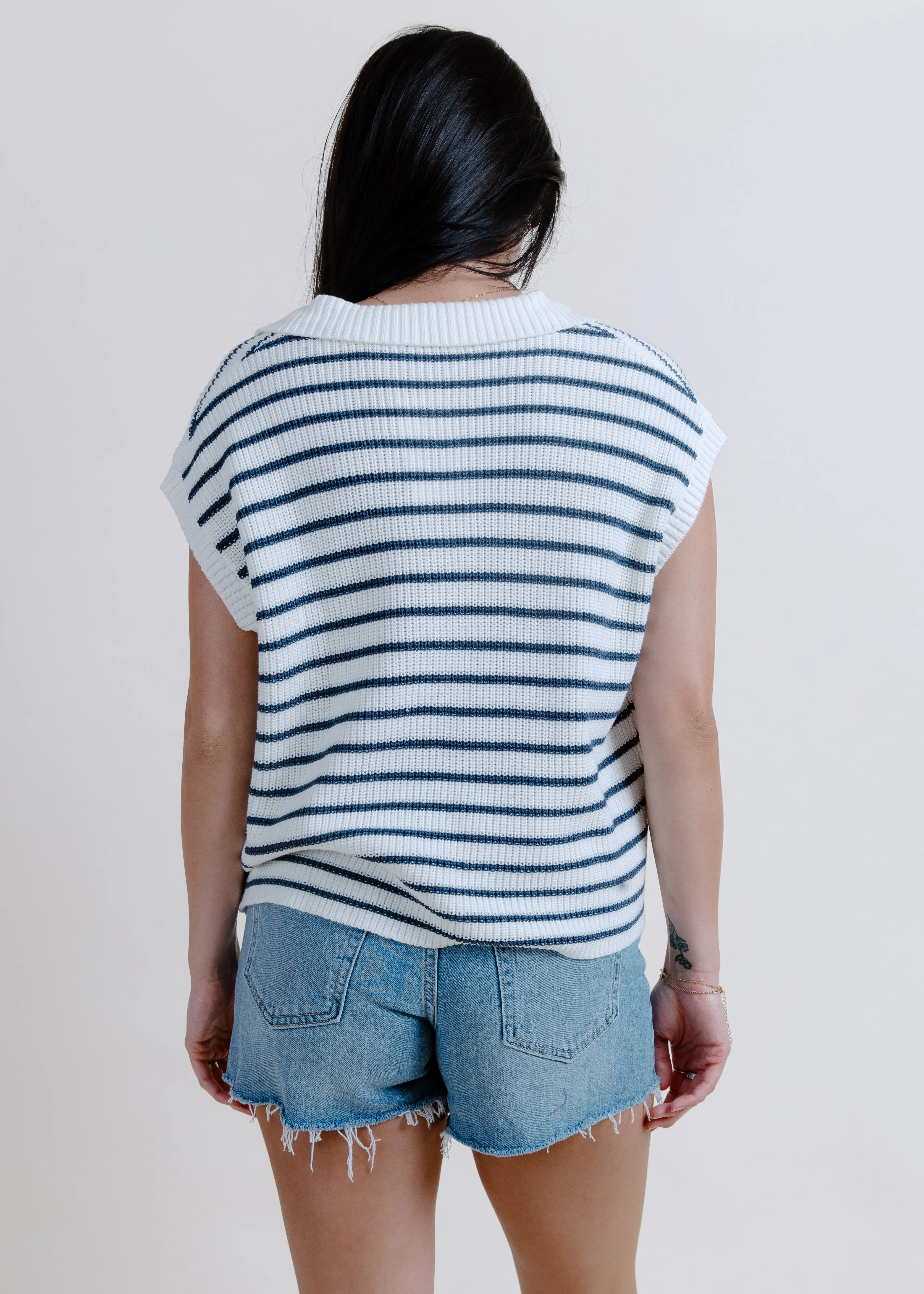 Out On The Water Striped Top