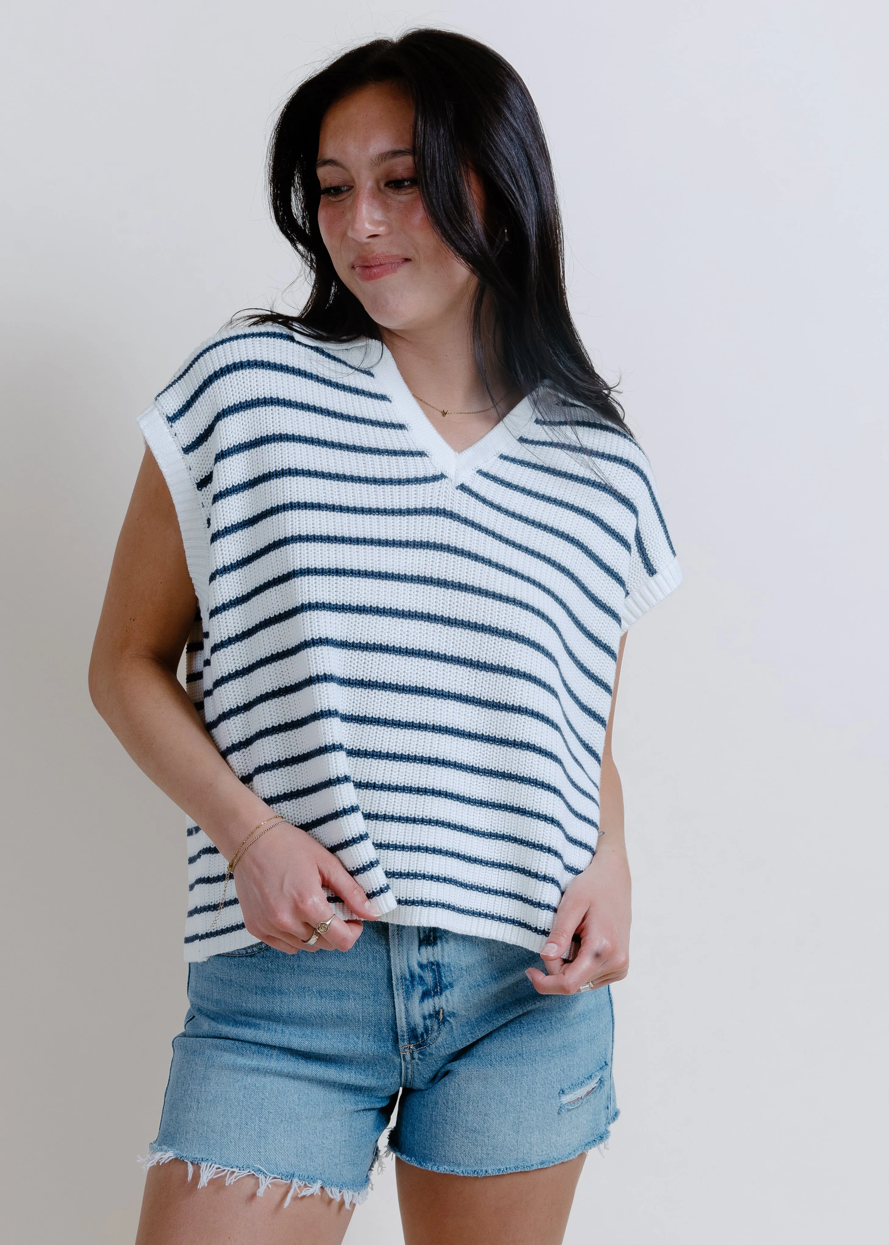Out On The Water Striped Top