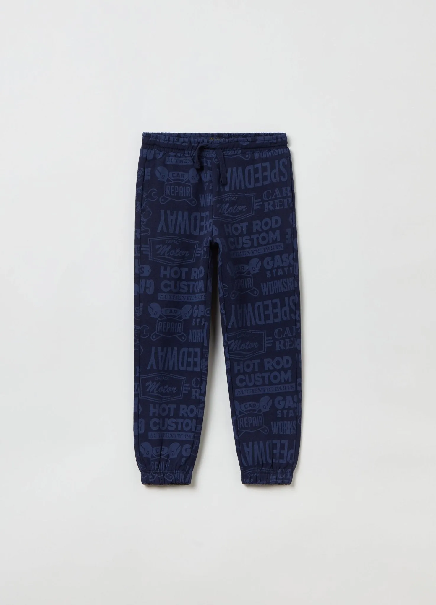 OVS Kids Boy Fleece Joggers With Lettering Print