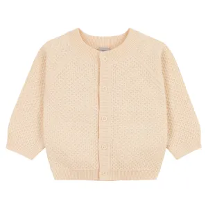 Petit Bateau Baby Textured Cardigan Avalanche Cream
