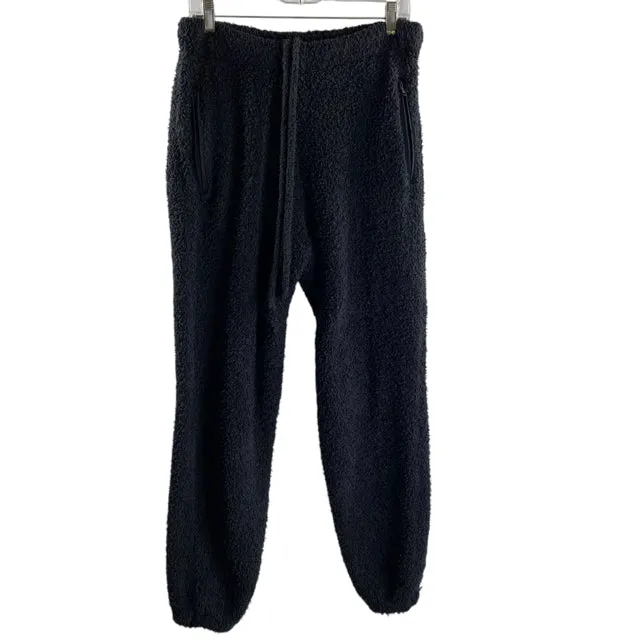 SKIMS Size SMALL/MEDIUM Black Drawstring Joggers Polyester Blend PANTS