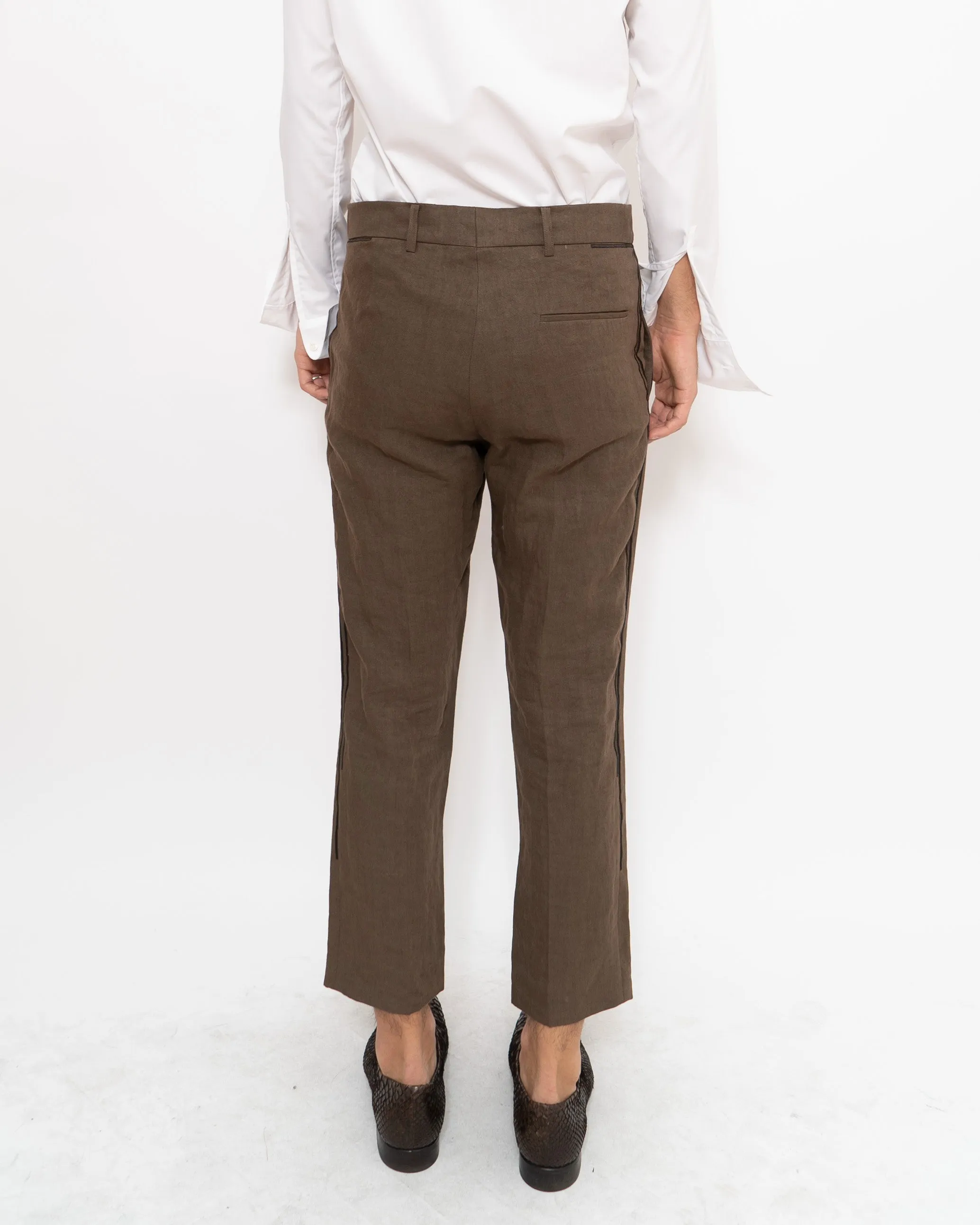 SS19 Brown Embroidered Trousers Sample