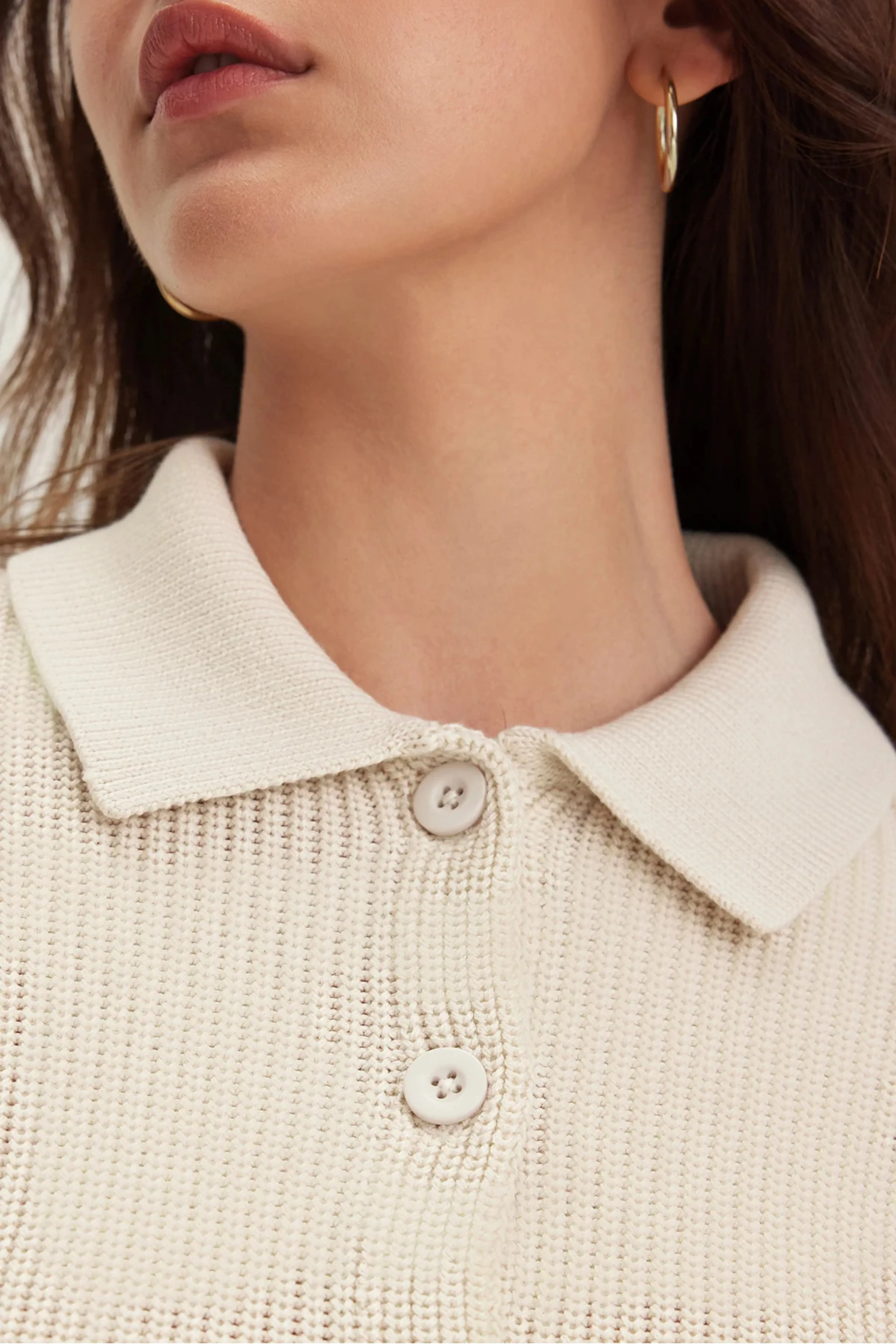 Taj Textured Cotton Sweater (Ivory)