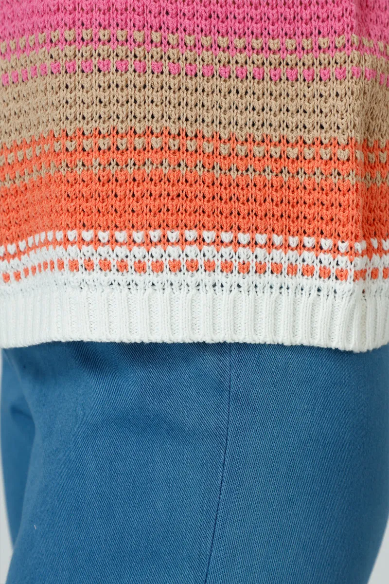 Ten Oh 8 Combo Stripe Crew Sweater