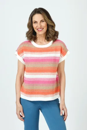 Ten Oh 8 Combo Stripe Crew Sweater