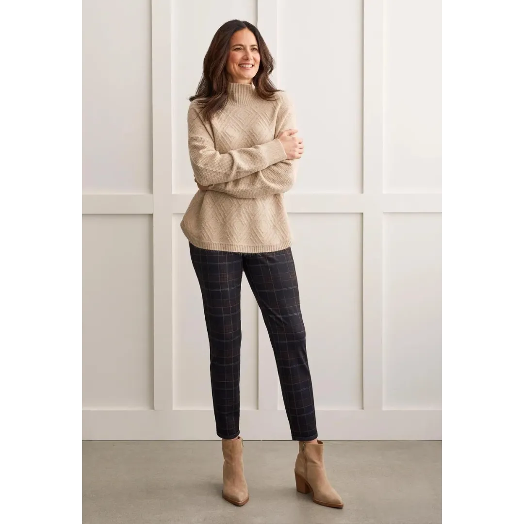 Textured Mock Neck Sweater
