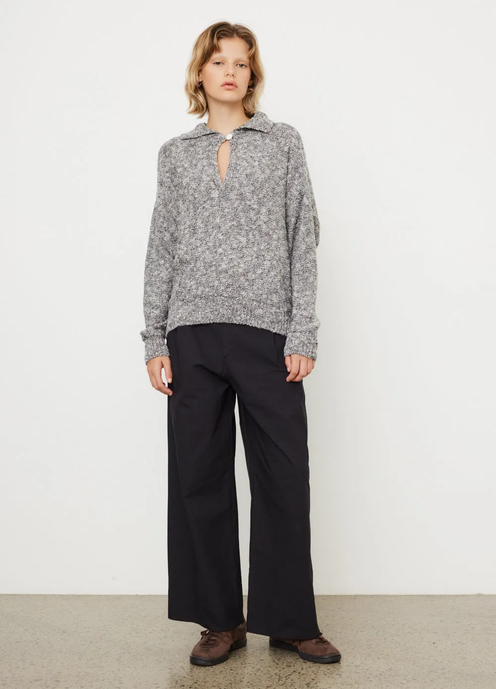 Textured Polo Knit