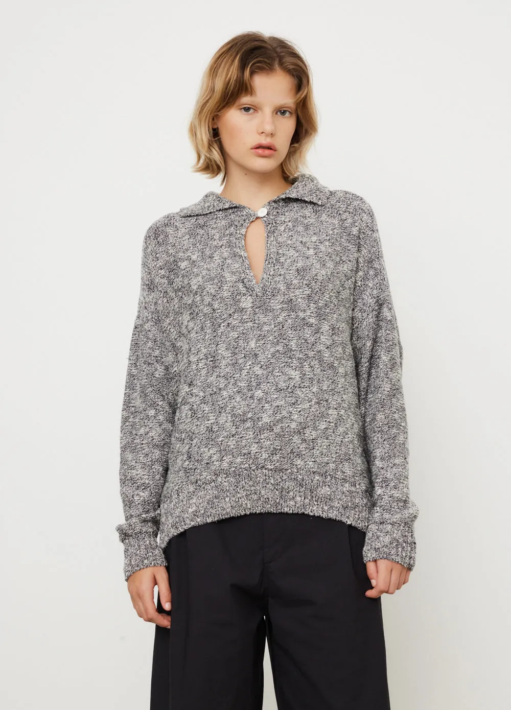 Textured Polo Knit