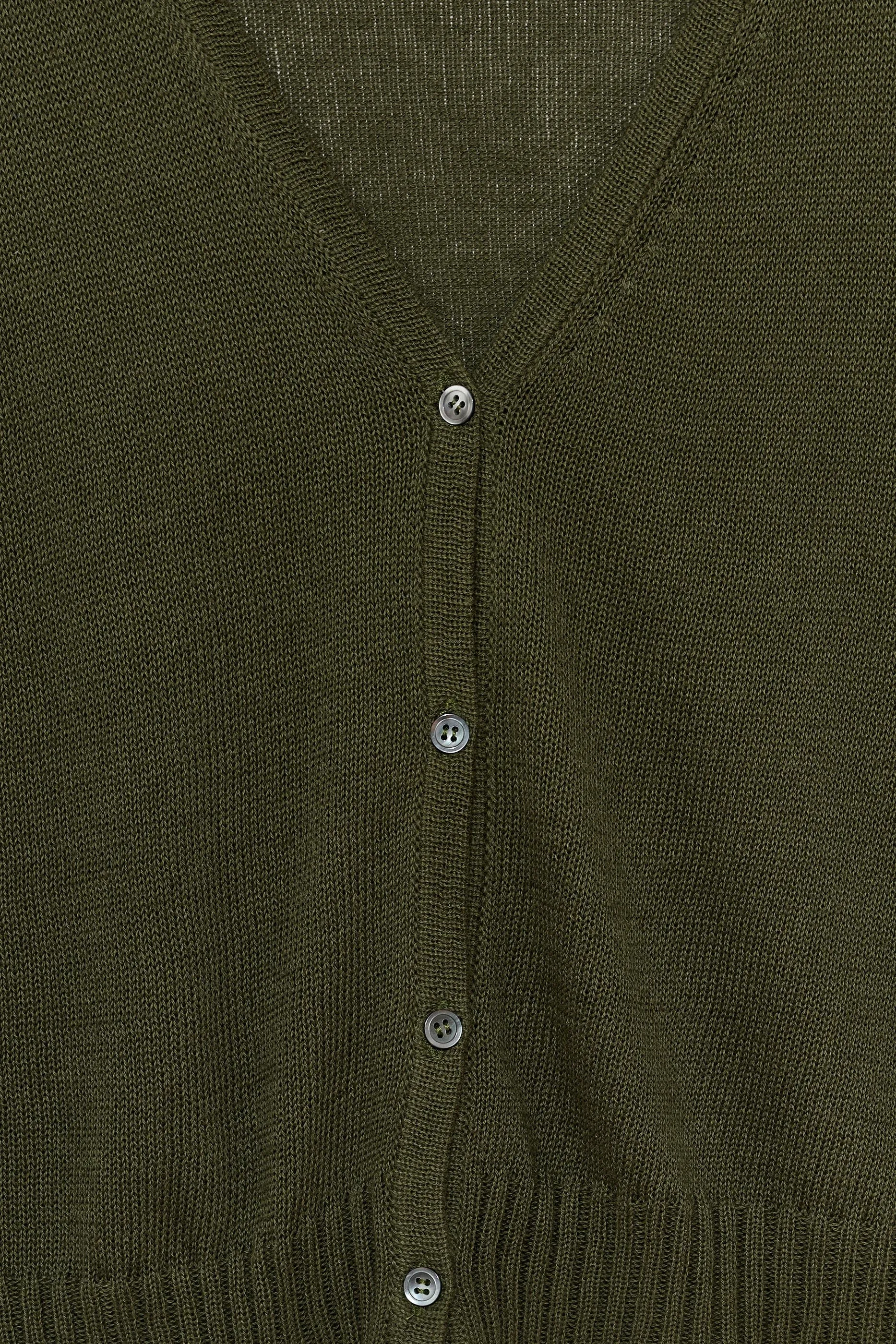 Textured Short Jane Cardi in Salvia